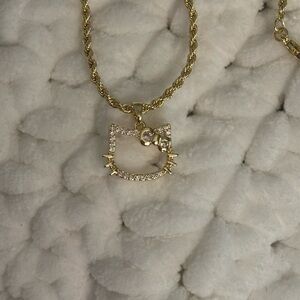 Gold Hello Kitty Pendant Necklace